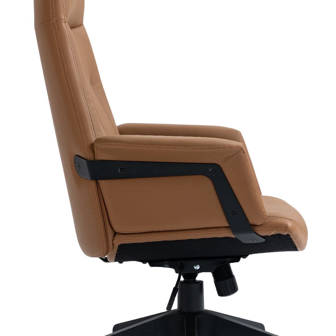 High Back Office Chair -Light Brown