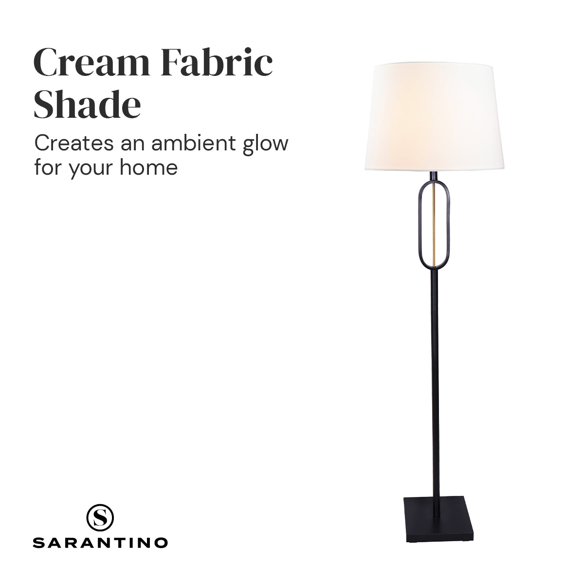 Sarantino Classic Floor Lamp with Empire Shade